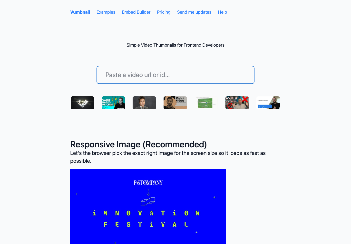 Vumbnail desktop tool resolving a video thumbnail